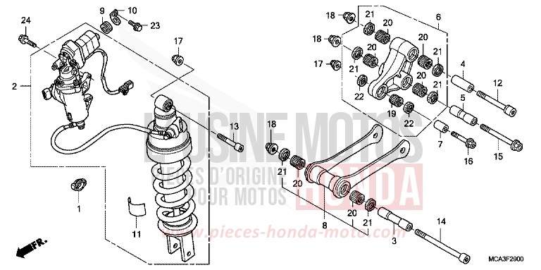 REAR CUSHION for Goldwing BLACK-Z (NH1ZB) from 2007