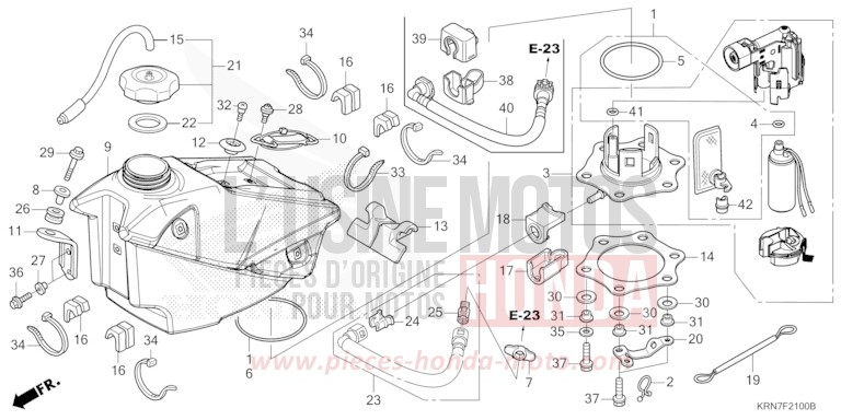 FUEL TANK for CRF250R EXTREME RED (R292) from 2015