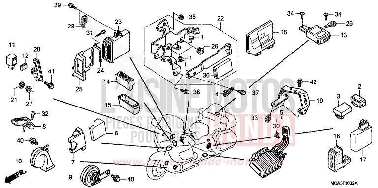 CONTROL UNIT (GL18007/8) (AIRBAG) for Goldwing BILLET SILVER METALLIC (NHA27) from 2008