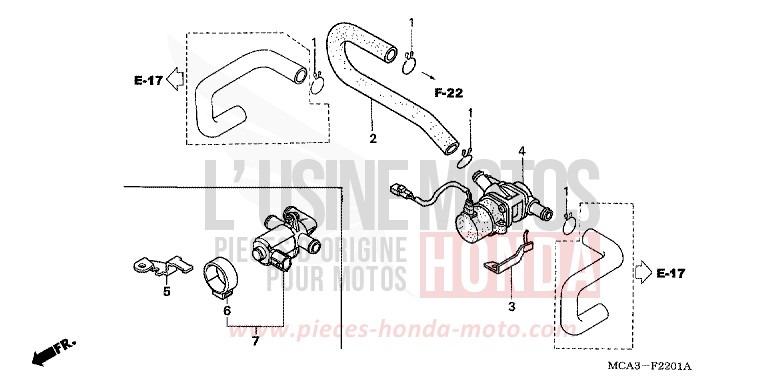 AIR INJECTION VALVE for Goldwing CALIENTE RED METALLIC (R325) from 2008