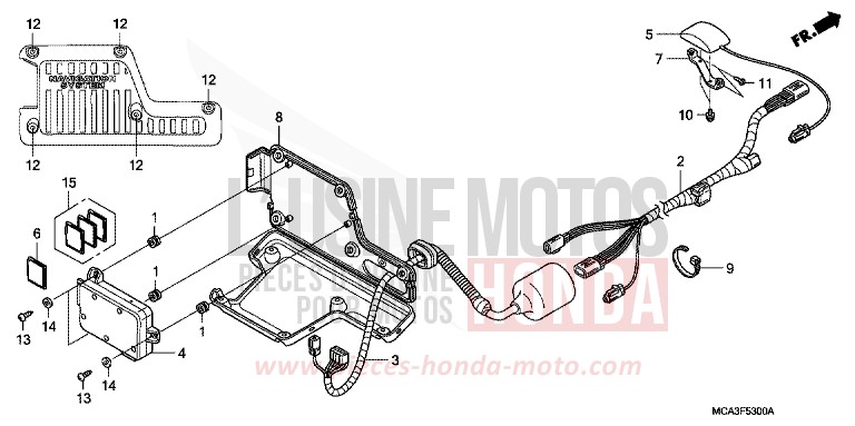 NAVIGATION UNIT for Goldwing CALIENTE RED METALLIC (R325) from 2008