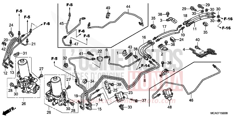 PROPORTIONAL CONTROL VALVE for Goldwing BLOODSTONE RED METALLIC (R287) from 2009