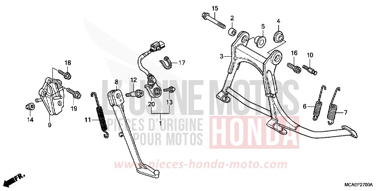 STAENDER for Goldwing BLOODSTONE RED METALLIC (R287) from 2009