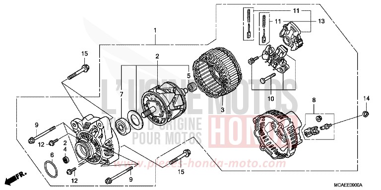 GENERATOR for Goldwing MONTEREY BLUE METALLIC (B205) from 2009