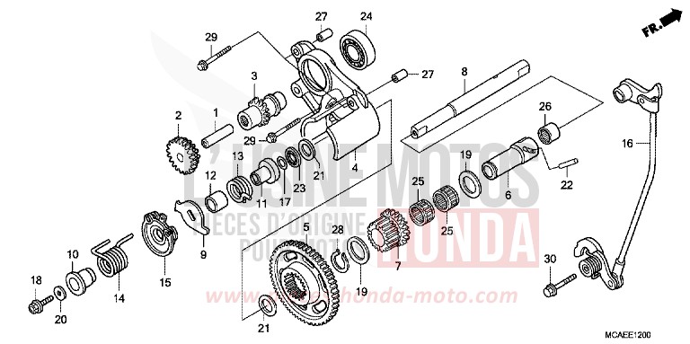 REVERSE GEARBOX for Goldwing MONTEREY BLUE METALLIC (B205) from 2009