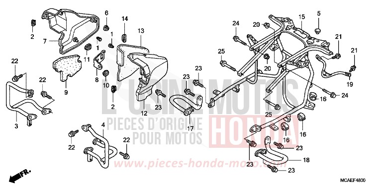 ENGINE GUARD (GL18009/A) for Goldwing MONTEREY BLUE METALLIC (B205) from 2009