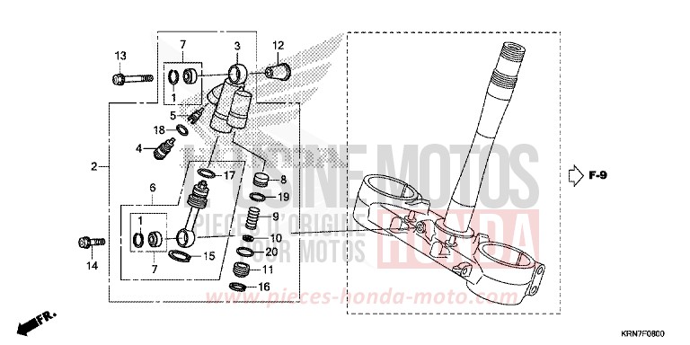 STEERING DAMPER for CRF250R EXTREME RED (R292) from 2016