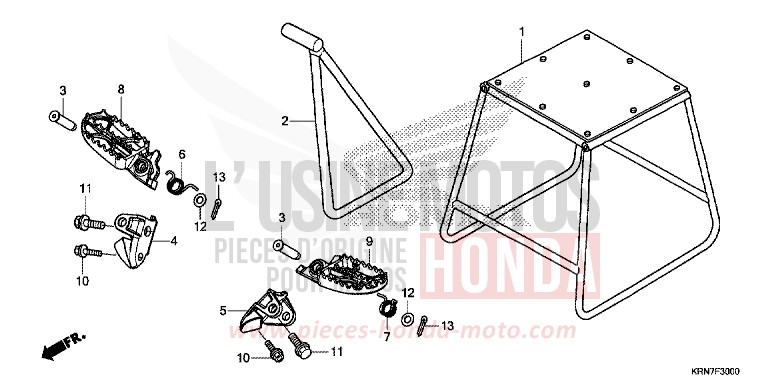 STAND/STEP for CRF250R EXTREME RED (R292) from 2016