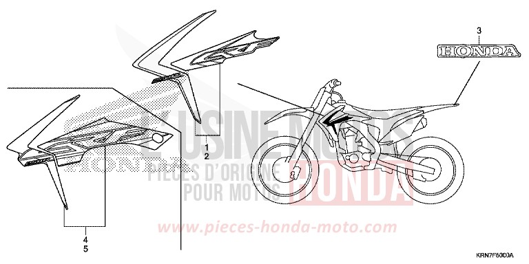 MARK for CRF250R EXTREME RED (R292) from 2016