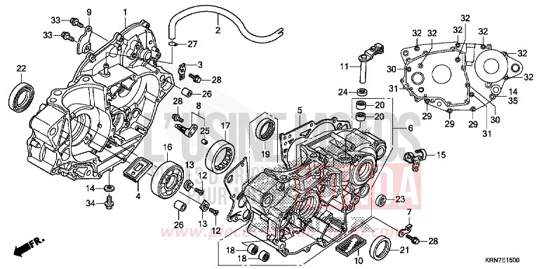 CRANKCASE for CRF250R EXTREME RED (R292) from 2017
