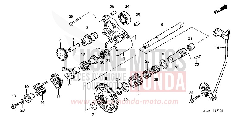 REVERSE GEARBOX for Goldwing STREAM SILVER METALLIC (NH469) from 2004
