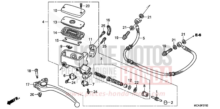 CLUTCH MASTER CYLINDER for Goldwing BILLET SILVER METALLIC (NHA27) from 2005