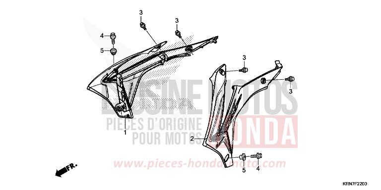 PARASPRUZZI RADIATORE per CRF250R EXTREME RED (R292) del 2017