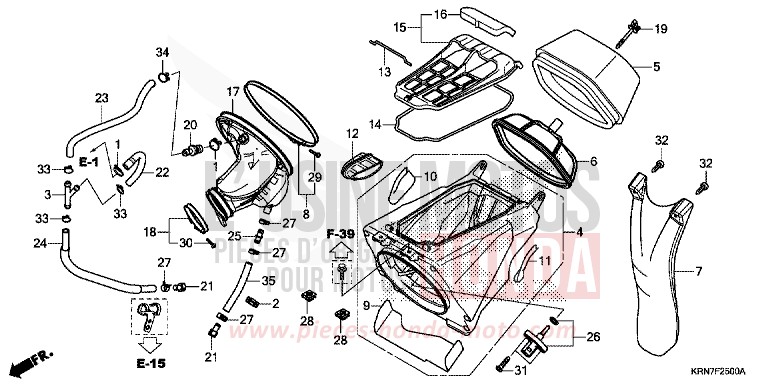 AIR CLEANER for CRF250R EXTREME RED (R292) from 2017
