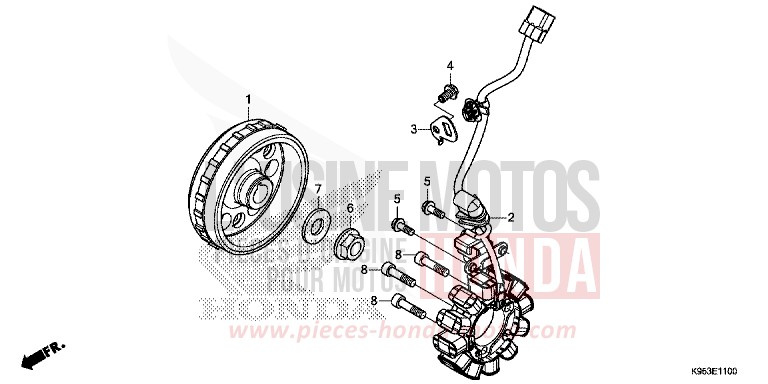 GENERATORE per CRF250R EXTREME RED (R292) del 2018