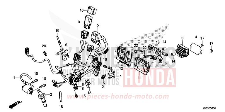 WIRE HARNESS (CRF250RJ) for CRF250R EXTREME RED (R292) from 2018
