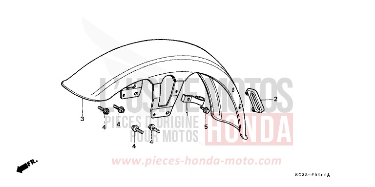 FRONT FENDER for CM125C CANDY MUSE RED-U (R104) from 1985