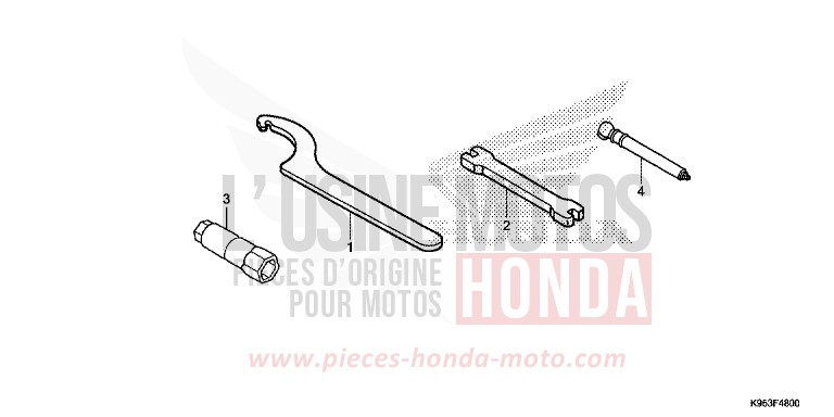 TOOLS for CRF250R EXTREME RED (R292) from 2018