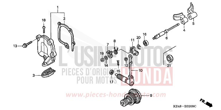 FLAP VALVE (CR125R2,3) for CR125R EXPLOSION RED (R254) from 2002