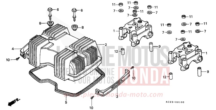 CYLINDER HEAD COVER for CM125C R104U (R104U) from 1985