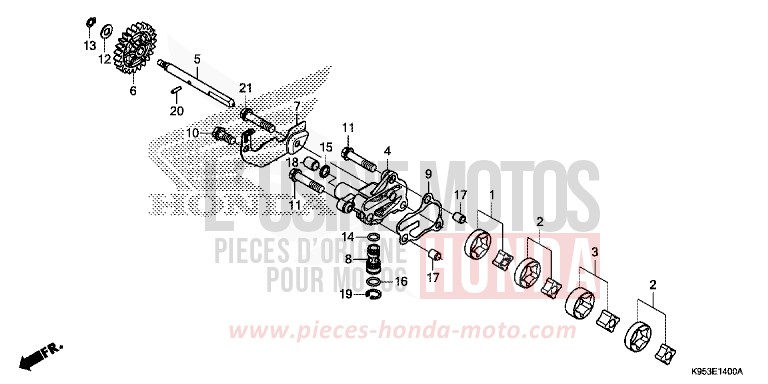 OIL PUMP for CRF250R EXTREME RED (R292) from 2019