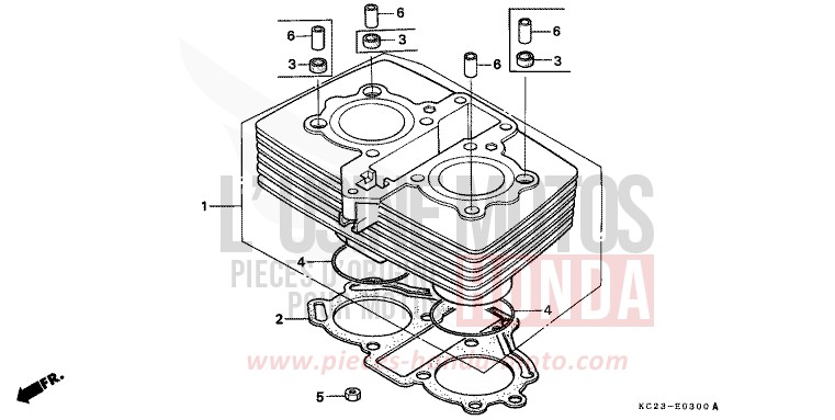 CYLINDER for CM125C KASHMIR BEIGE (YR169) from 1988