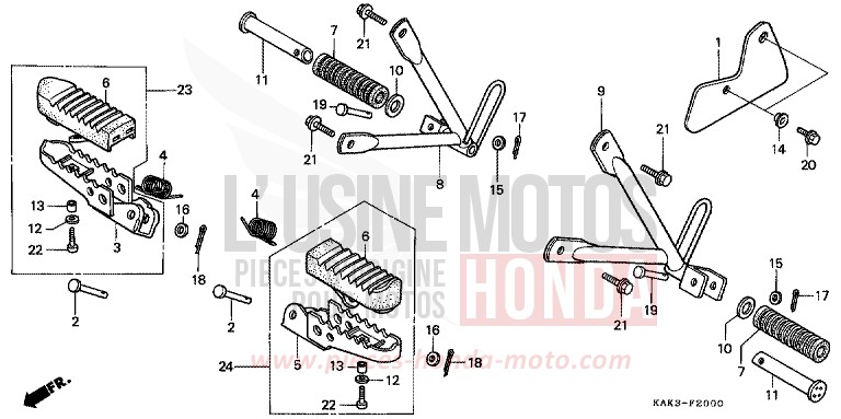 STEP for CRM125R SHASTA WHITE (NH138) from 1990
