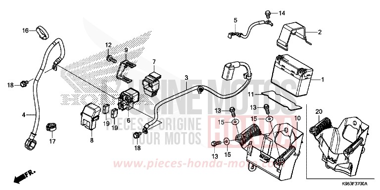 BATTERY for CRF250R EXTREME RED (R292) from 2019