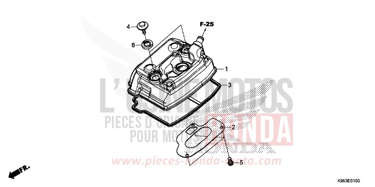CYLINDER HEAD COVER for CRF250R EXTREME RED (R292) from 2020