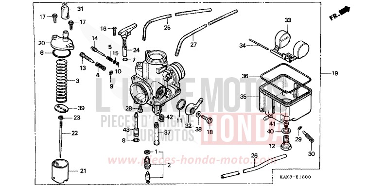 CARBURETOR for CRM125R PRIME GREEN (G124) from 1993
