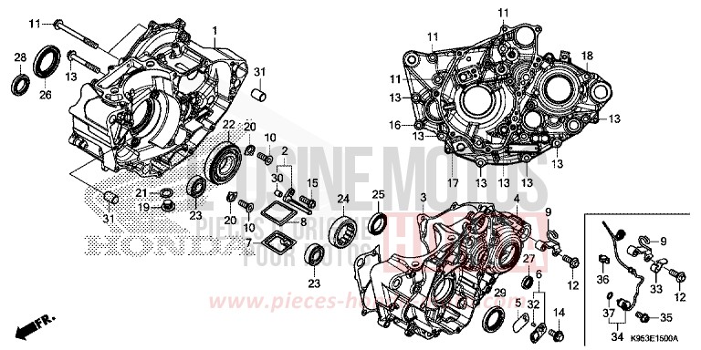 CRANKCASE for CRF250R EXTREME RED (R292) from 2020