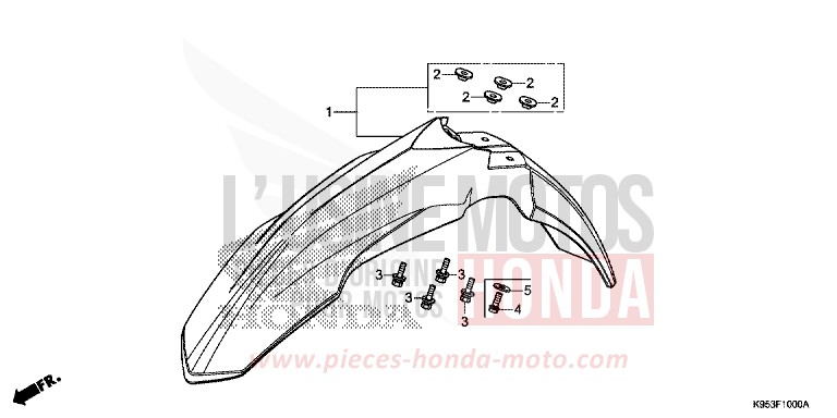 FRONT FENDER for CRF250R EXTREME RED (R292) from 2020