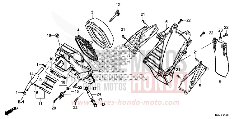 AIR CLEANER for CRF250R EXTREME RED (R292) from 2020