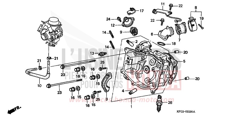 CYLINDER HEAD for Foresight CANDY GLORY RED-U (R101) from 1998