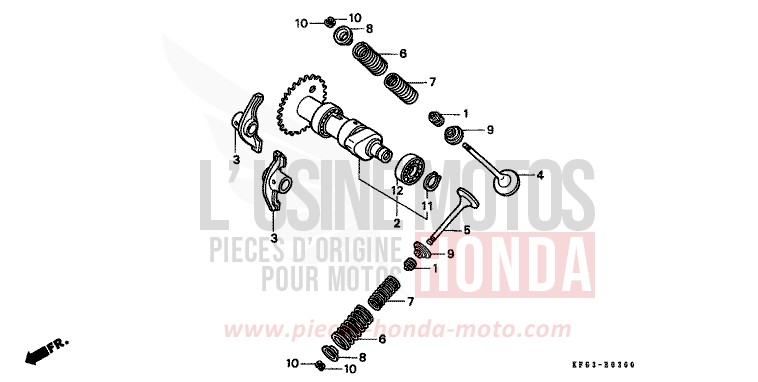 CAMSHAFT/VALVE for Foresight CANDY GLORY RED-U (R101) from 1998