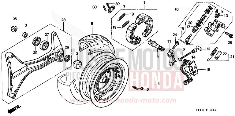 REAR WHEEL/THRUST CYLINDER for Foresight CANDY GLORY RED-U (R101) from 1998