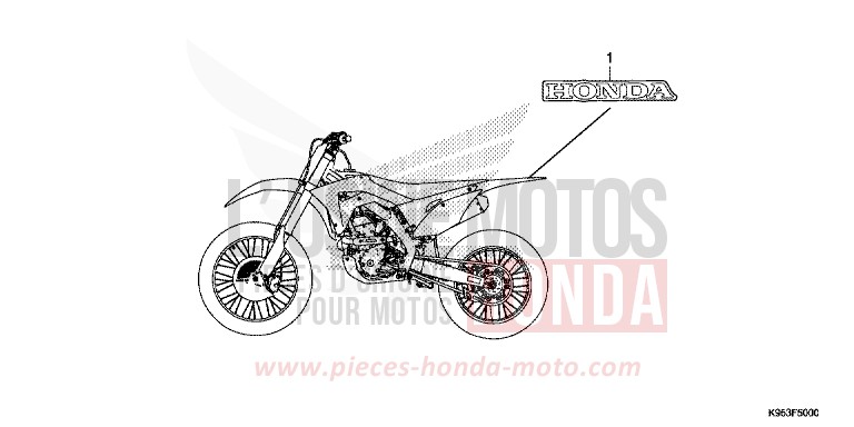 MARK for CRF250R EXTREME RED (R292) from 2020