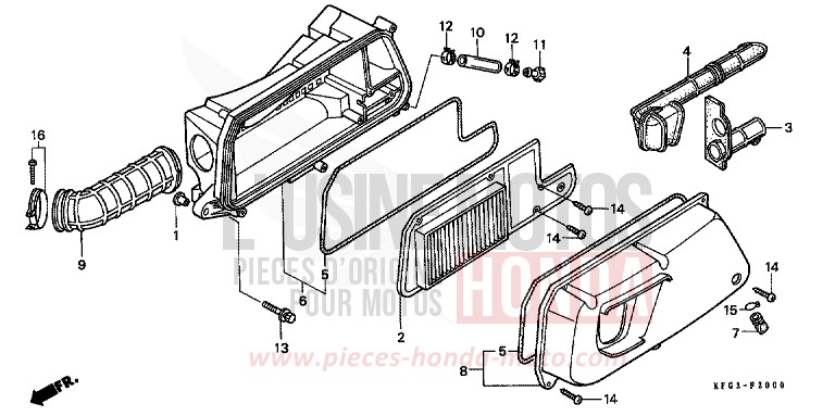 AIR CLEANER for Foresight PURE BLACK (NH237) from 1998