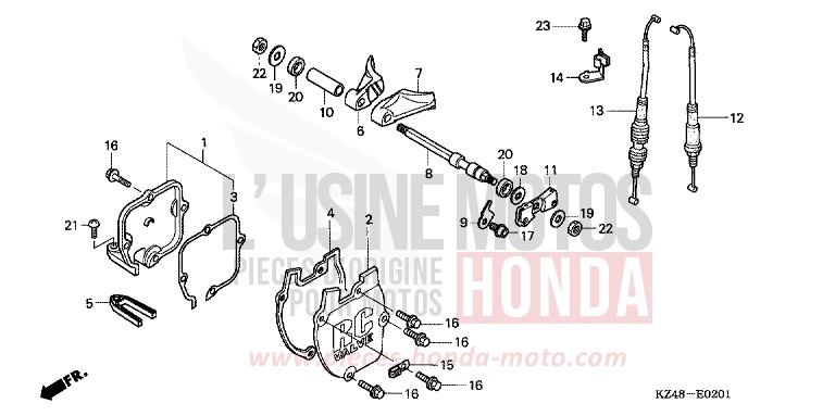 FLAP VALVE (CR125R4) for CR125R EXTREME RED (R292) from 2004