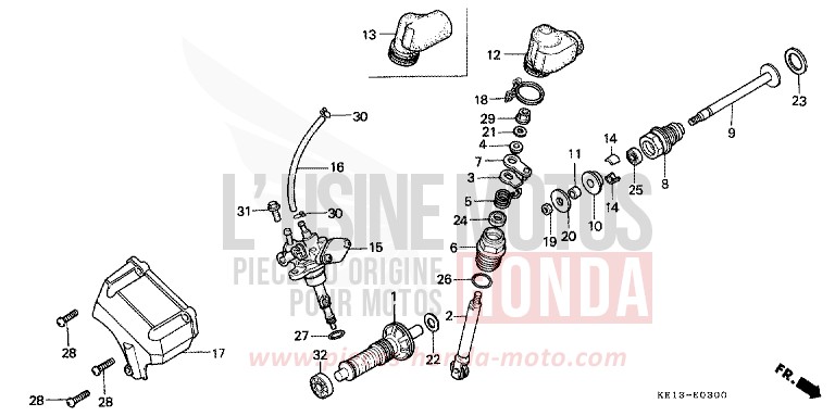 H.E.R.P./OIL PUMP for MTX125R FIGHTING RED (R134) from 1983