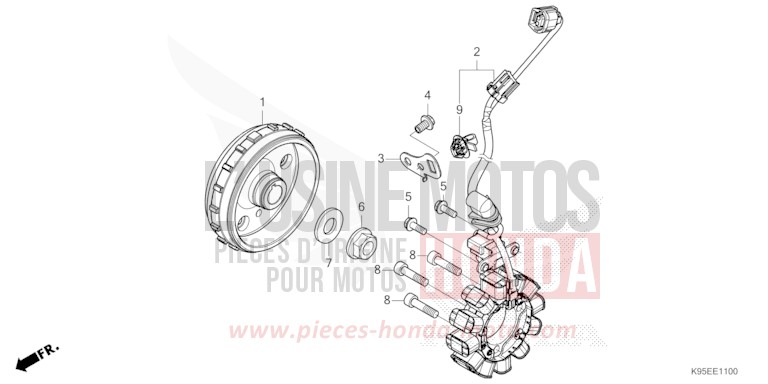 GENERATORE per CRF250R EXTREME RED (R292) del 2022
