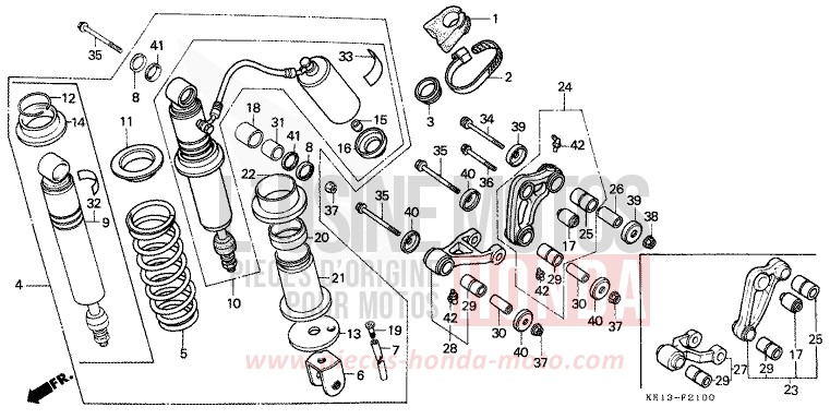 REAR CUSHION for MTX125R CORTINA WHITE (NH111) from 1985