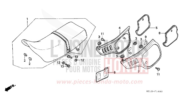 SEAT/SIDE COVER for MTX125R FIGHTING RED (R134) from 1985