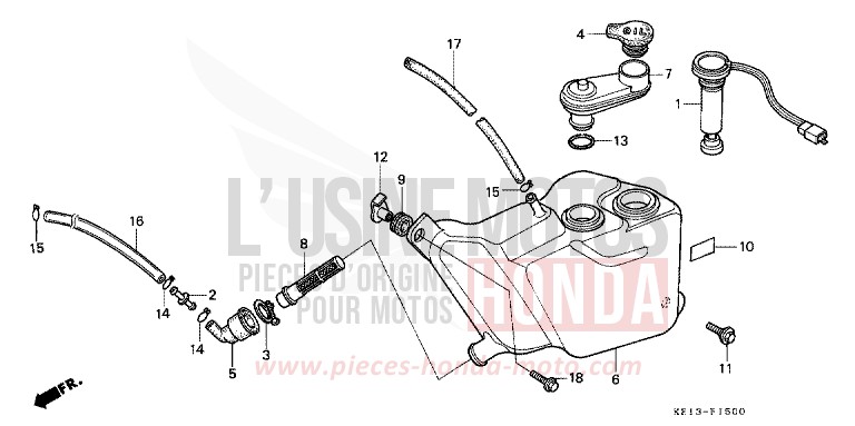 OIL TANK for MTX125R CORTINA WHITE (NH111) from 1987