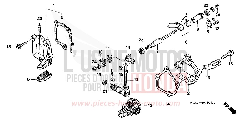 FLAP VALVE (CR125R5-7) for CR125R EXTREME RED (R292) from 2005
