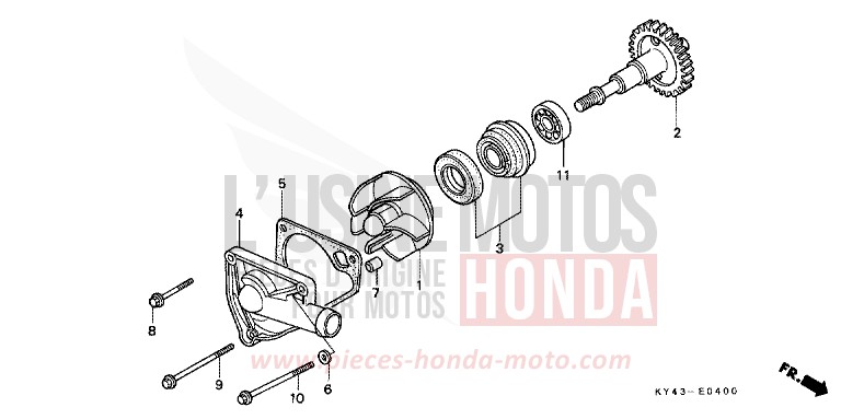 WATER PUMP for NSR125R NASHI (NASHI) from 1989