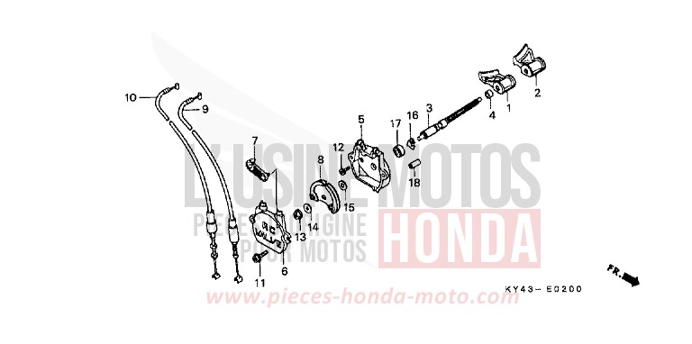 FLAP VALVE for NSR125R BLACK (NH1E) from 1992