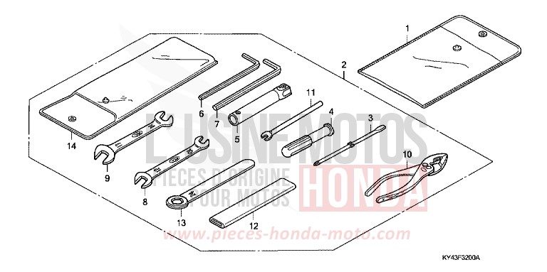 TOOLS for NSR125R BLACK (NH1E) from 1992