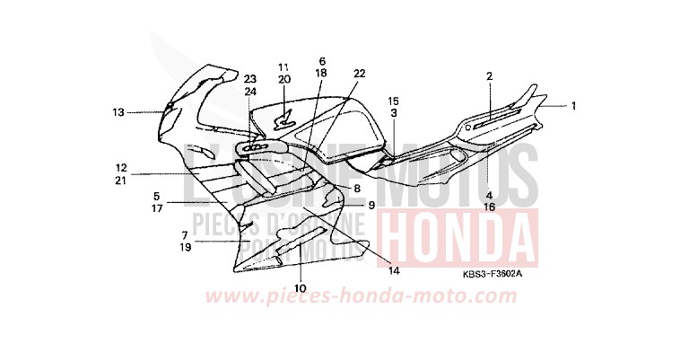 MARK (3) for NSR125R REAL WHITE (NH250K) from 1994