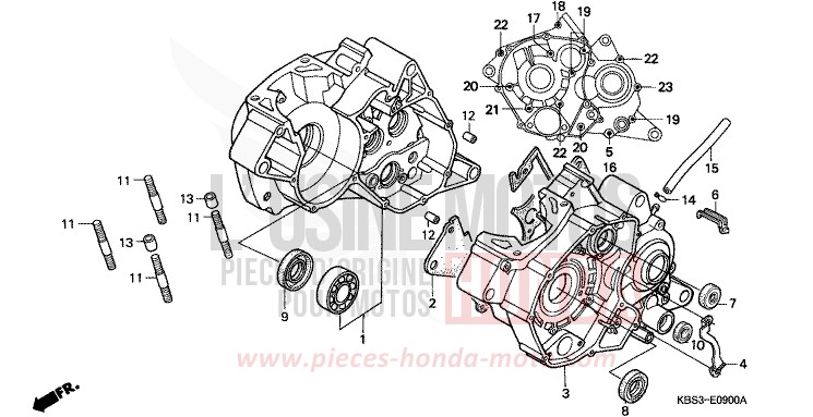 CRANKCASE for NSR125R BLACK (NH1E) from 1999